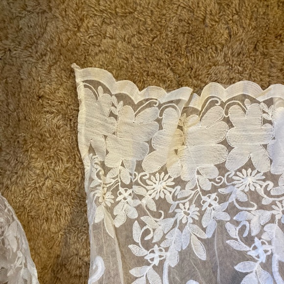 Sheer Floral Lace Maxi Dress with Spaghetti Straps - Picture 6 of 6